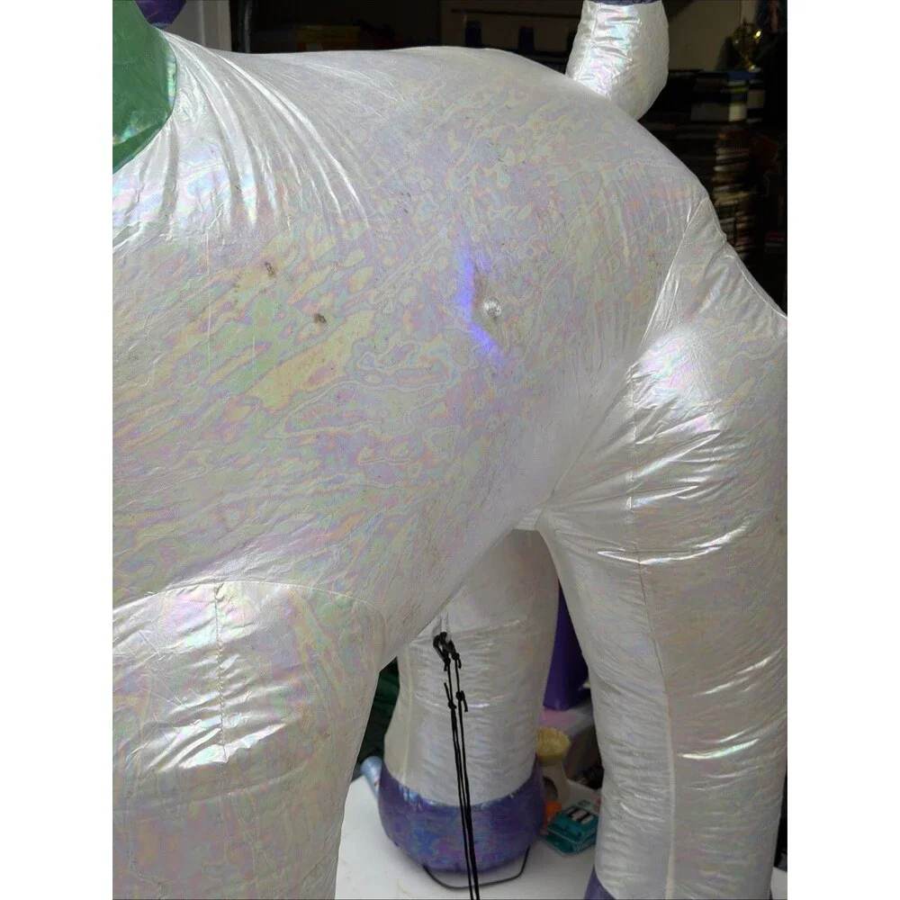 Gemmy Airblown 6.5 Ft Iridescent Reindeer LED Christmas Inflatable w/ Box Tested